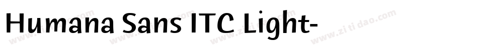 Humana Sans ITC Light字体转换